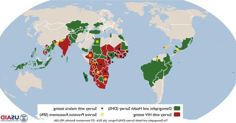 全球人口和健康调查计划地图
